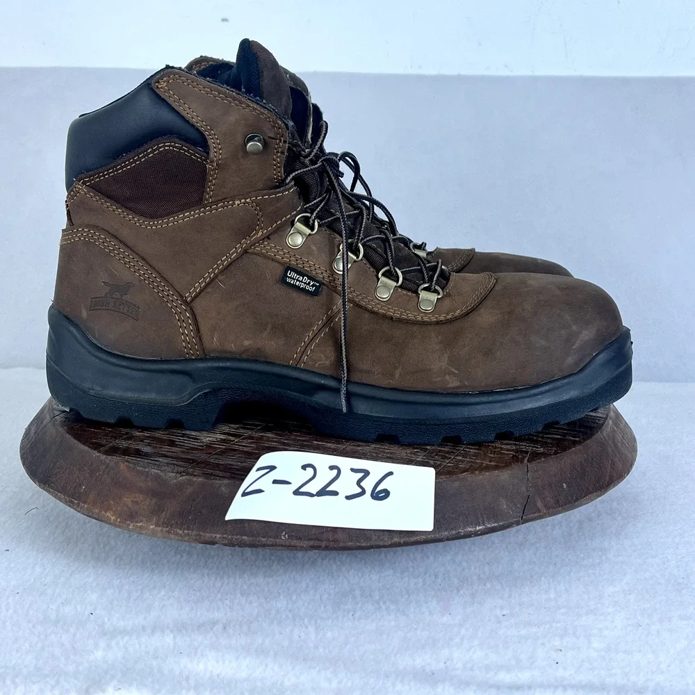 Irish Setter Boots Mens 13D Brown 83618 Ely Waterproof Steel Toe Work F2413-18